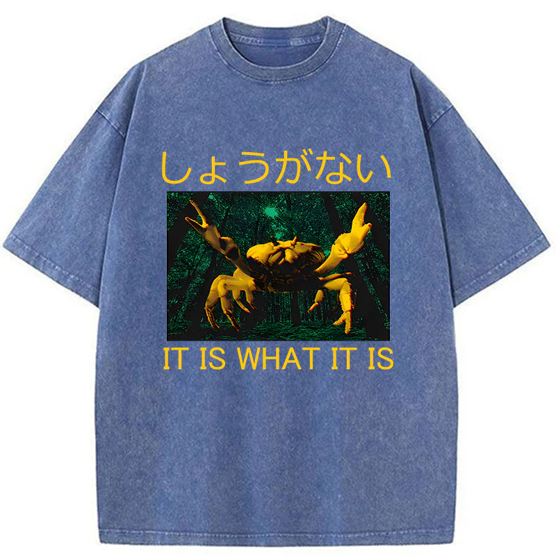Tokyo-Tiger It is what it is Crab Washed T-Shirt