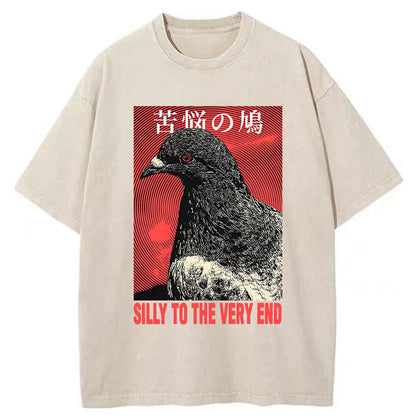 Tokyo-Tiger Silly To The Very End Pigeon Washed T-Shirt