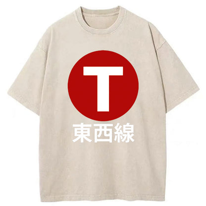 Tokyo-Tiger Tozai Line Kyoto Washed T-Shirt