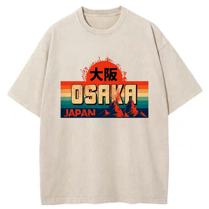 Tokyo-Tiger Osaka City Japan Rainbow Washed T-Shirt