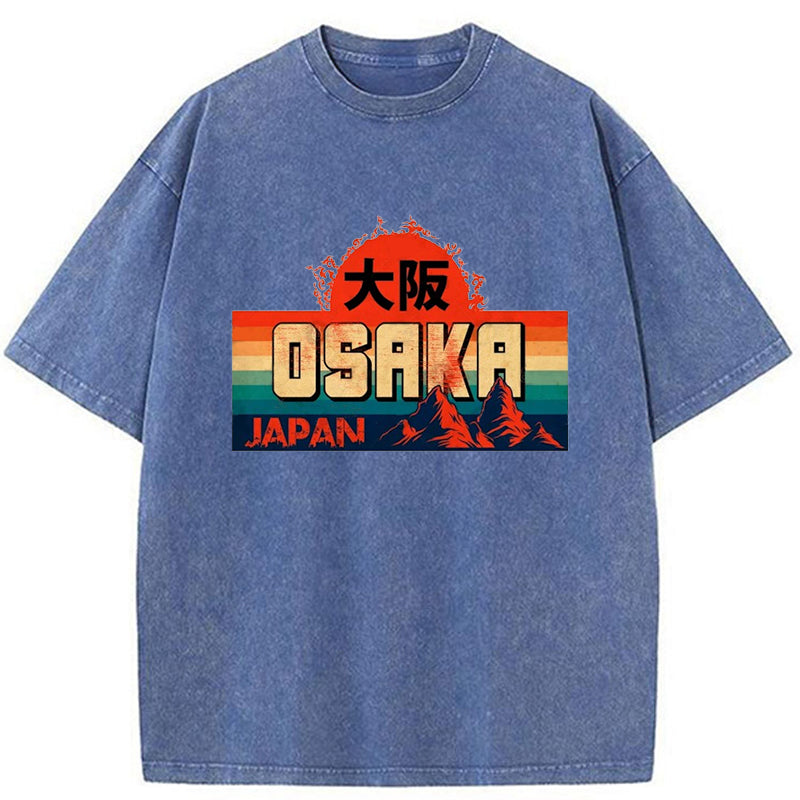 Tokyo-Tiger Osaka City Japan Rainbow Washed T-Shirt
