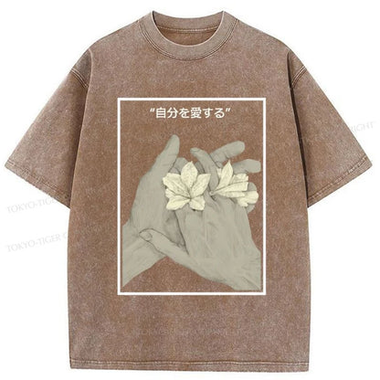 Tokyo-Tiger Self Love Japanese Washed T-Shirt