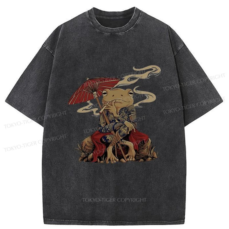 Tokyo-Tiger Japanese Frog Chill Washed T-Shirt