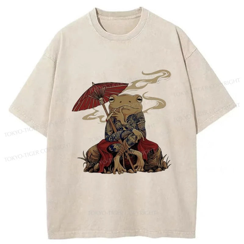 Tokyo-Tiger Japanese Frog Chill Washed T-Shirt