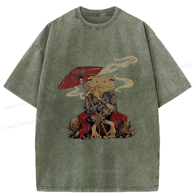 Tokyo-Tiger Japanese Frog Chill Washed T-Shirt