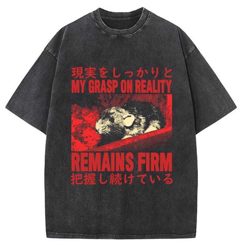 Tokyo-Tiger Grasp on Reality Rat Washed T-Shirt