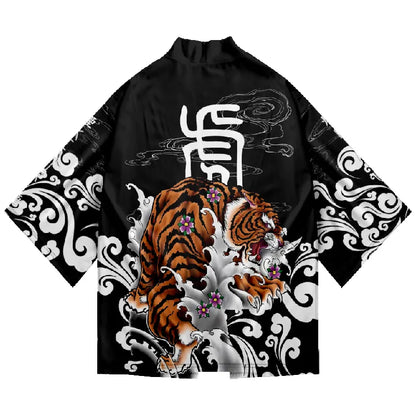 Tokyo-Tiger Fierce Tiger Japanese Kimono Cardigan