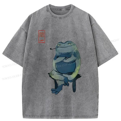 Tokyo-Tiger Proud Frog Japanese Washed T-Shirt