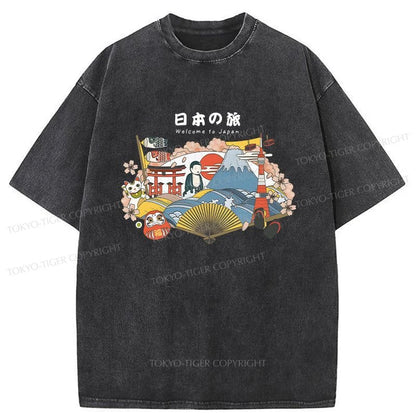 Tokyo-Tiger Trip To Japan Washed T-Shirt