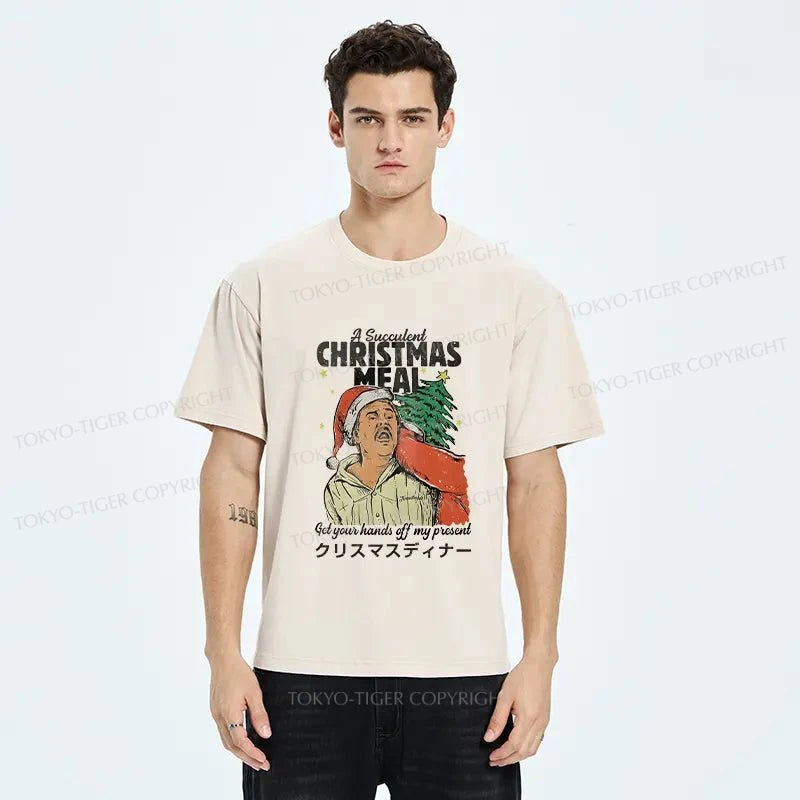 Tokyo-Tiger Christmas Meal Japan Washed T-Shirt