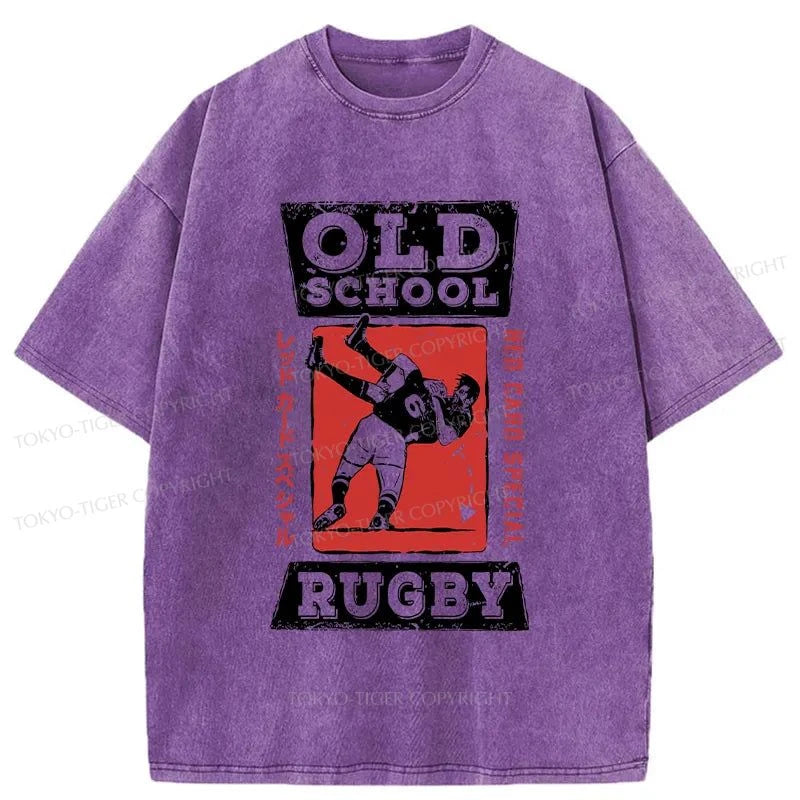 Tokyo-Tiger Old School Rugby Washed T-Shirt