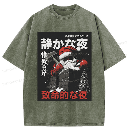 Tokyo-Tiger Not So Silent Night Washed T-Shirt