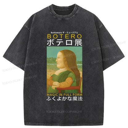 Tokyo-Tiger Botero Magic Exhibition Washed T-Shirt