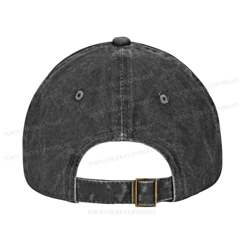 Tokyo-Tiger Creepy Cat Anime Horror Anteater Washed Cap