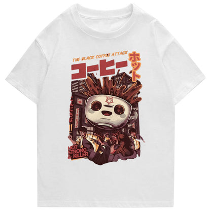 Tokyo-Tiger Black Coffee Kaiju Attack Japanese Classic T-Shirt