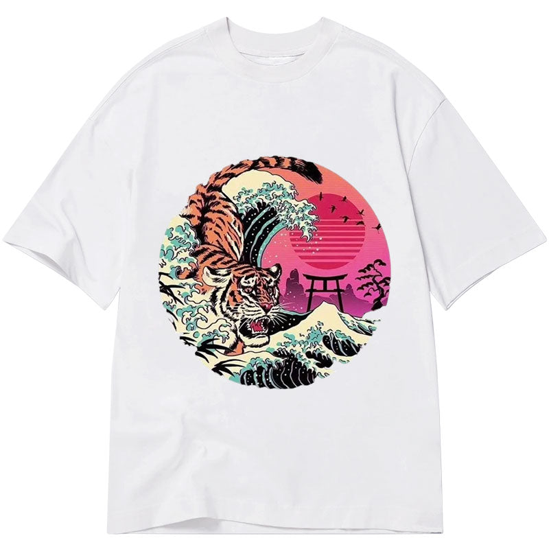 Tokyo-Tiger Tiger Wave Japanese Art Classic T-Shirt