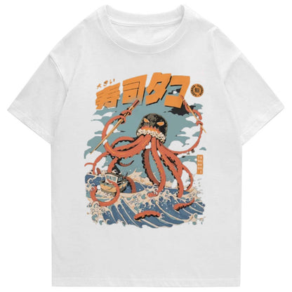 Tokyo-Tiger The Great Wave Tako Sushi Classic T-Shirt
