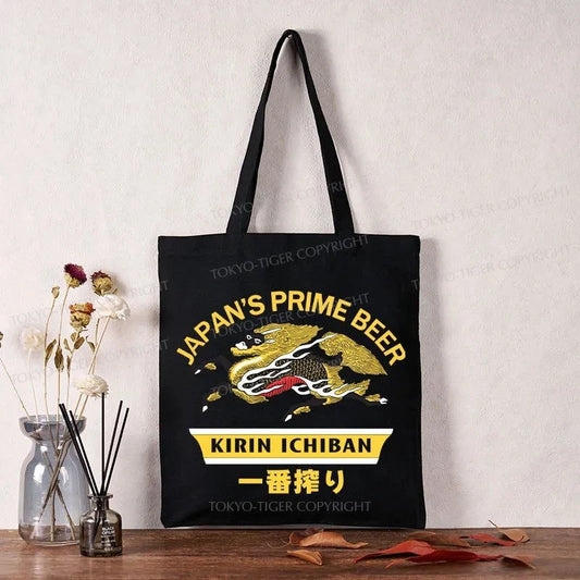 Tokyo-Tiger Kirin Ichiban Beer Logo Japanese Tote Bag