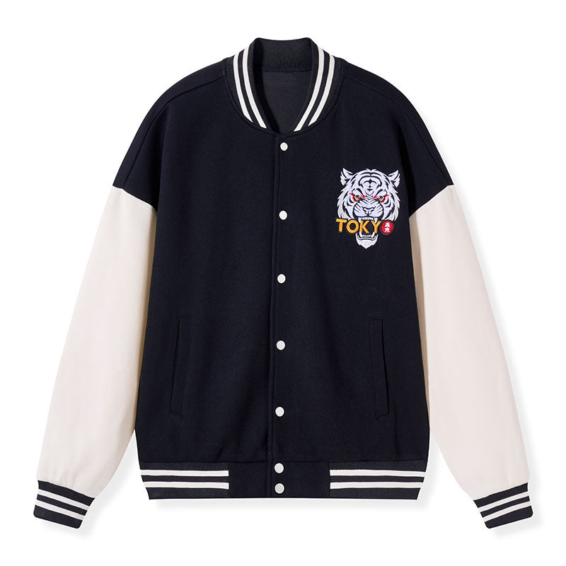 Tokyo-Tiger Hattori Hanzo Sword Logo Embroidery Varsity Jacket