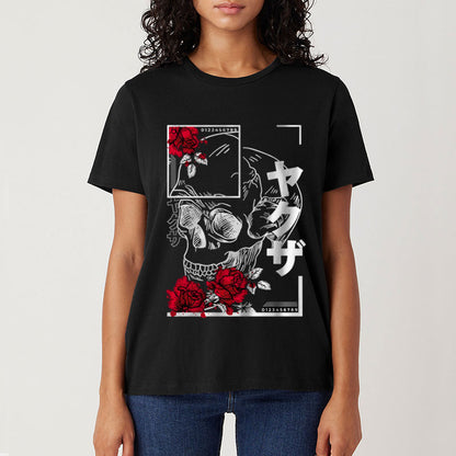 Tokyo-Tiger Skull Roses Japanese Aesthetic Classic T-Shirt