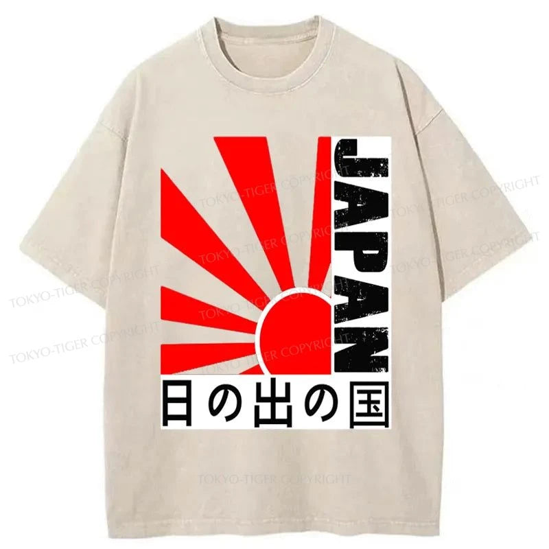 Tokyo-Tiger Country Of Sunrise Japan Sun Washed T-Shirt