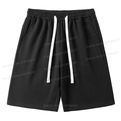 Tokyo-Tiger Basic Black Unisex Shorts