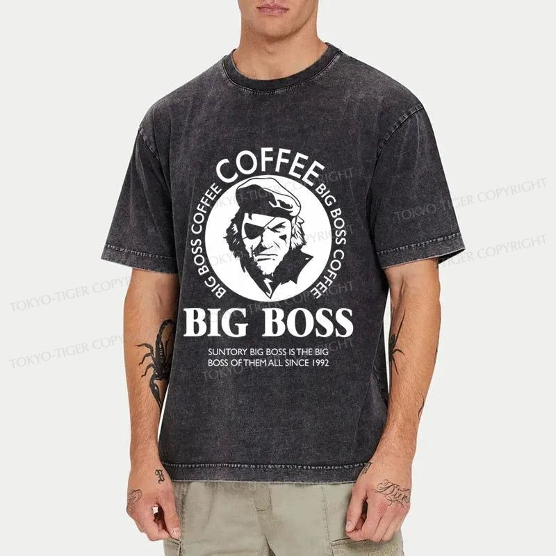 Tokyo-Tiger Big Boss Coffee Washed T-Shirt