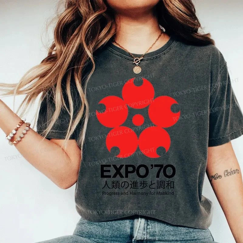 Tokyo-Tiger World Expo'70 Washed T-Shirt