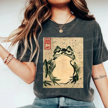 Tokyo-Tiger Throwback Frog Japanese Washed T-Shirt