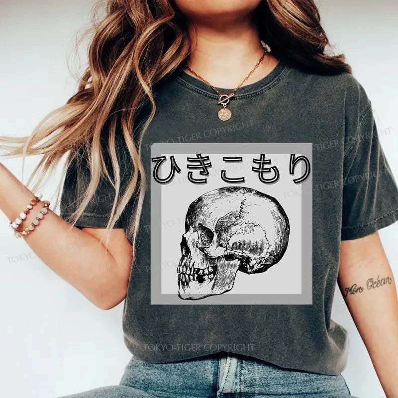 Tokyo-Tiger A Decadent Skeleton Washed T-Shirt