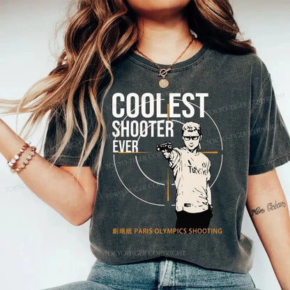 Tokyo-Tiger Coolest Shooter Ever Washed T-Shirt