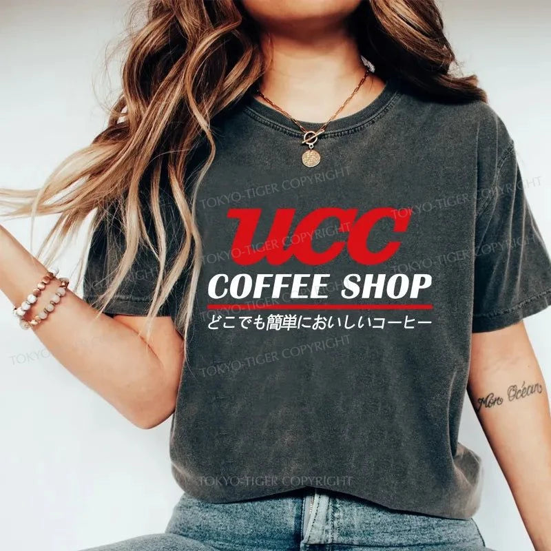 Tokyo-Tiger UCC Ueshima Coffee Washed T-Shirt