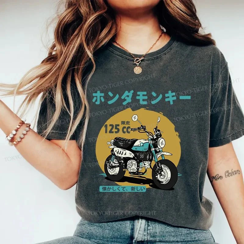 Tokyo-Tiger Honda Motorcycle Japanese Washed T-Shirt