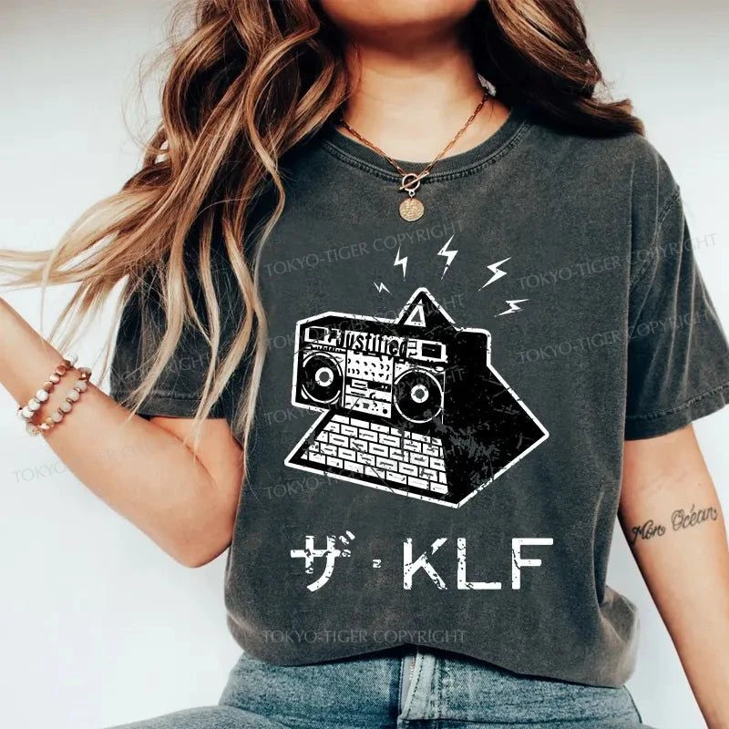 Tokyo-Tiger KLF Logo Japanese Washed T-Shirt