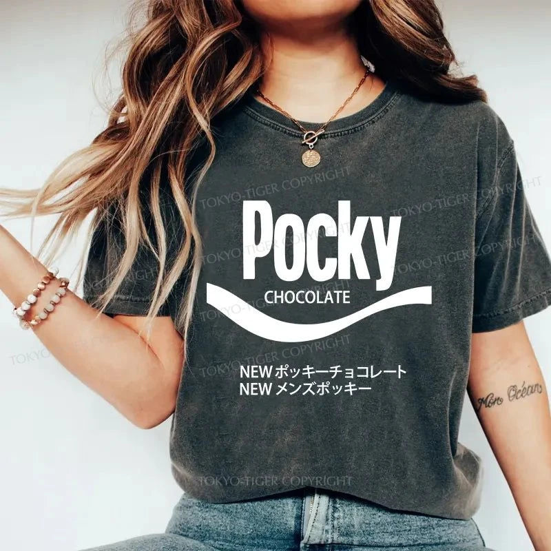 Tokyo-Tiger Pocky Logo Washed T-Shirt