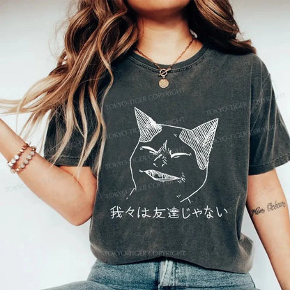 Tokyo-Tiger Cold Cat Washed T-Shirt