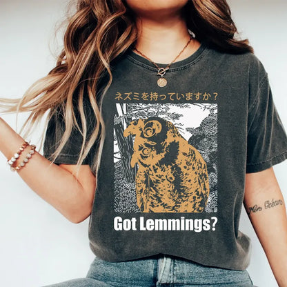 Tokyo-Tiger Do You Have Lemmings Japanese Washed T-Shirt