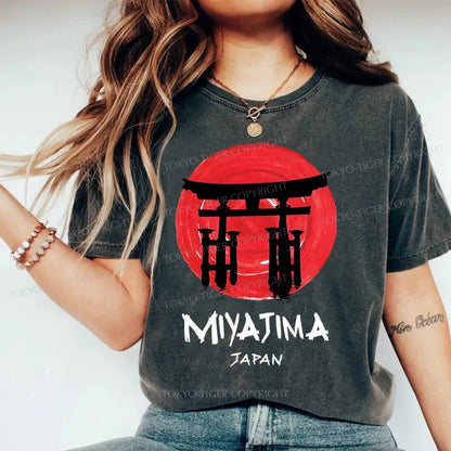 Tokyo-Tiger Miyajima Island Washed T-Shirt