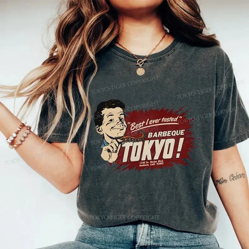 Tokyo-Tiger Japanese Seafood BBQ Washed T-Shirt