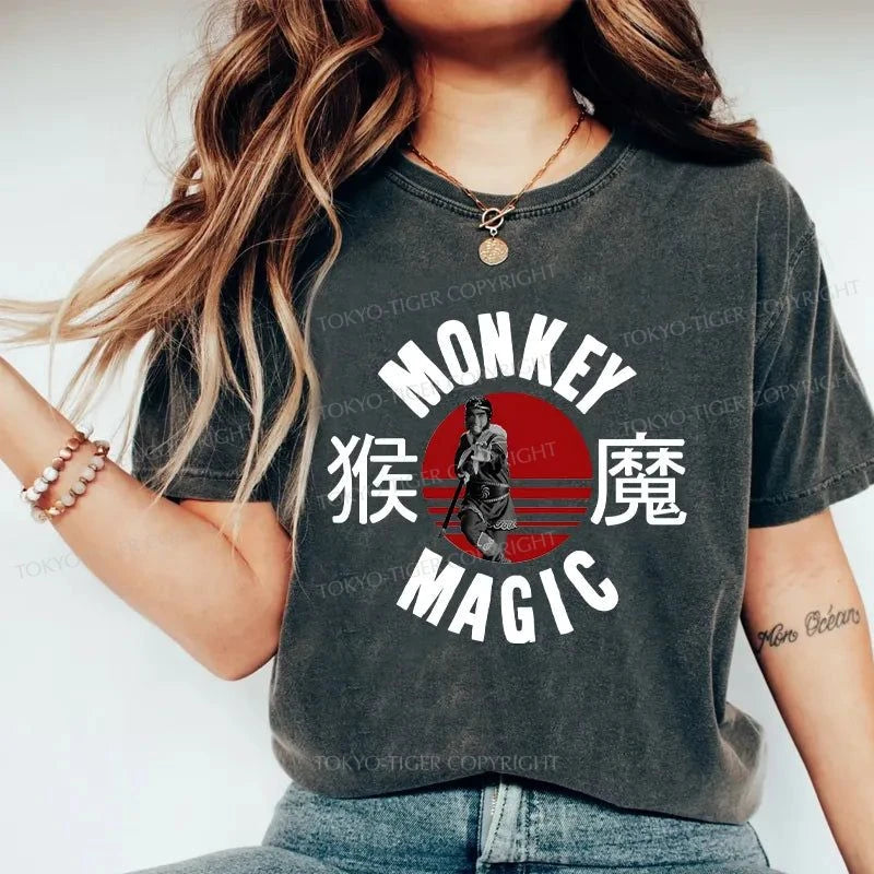 Tokyo-Tiger Monkey Magic Japan Washed T-Shirt