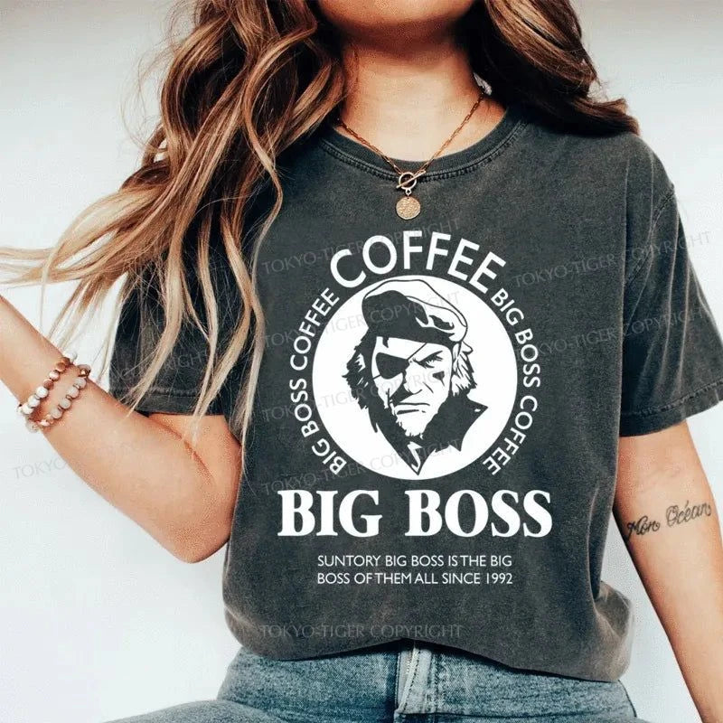 Tokyo-Tiger Big Boss Coffee Washed T-Shirt