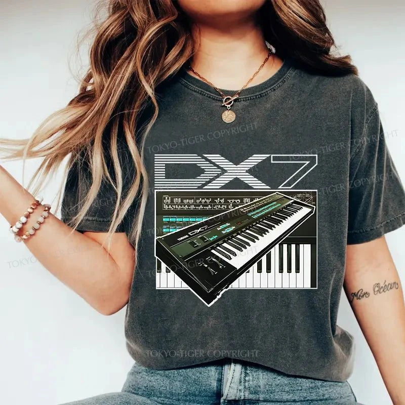 Tokyo-Tiger Yamaha DX7 Japan Washed T-Shirt