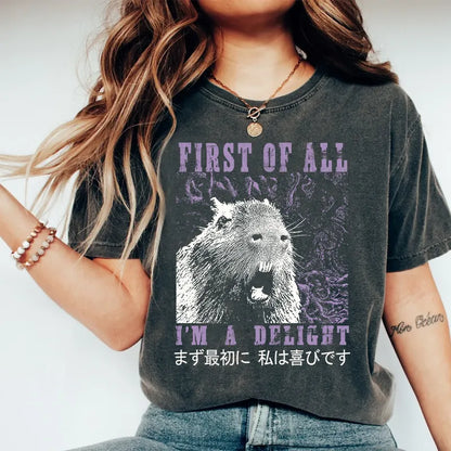 Tokyo-Tiger First Of All I'm A Delight Washed T-Shirt