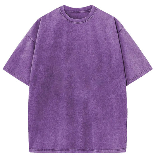 Tokyo-Tiger Unisex Basic Purple Washed T-Shirt