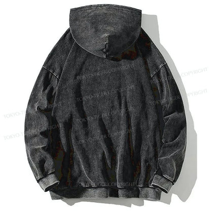 Tokyo-Tiger Retro Tiger Japanese Washed Hoodie