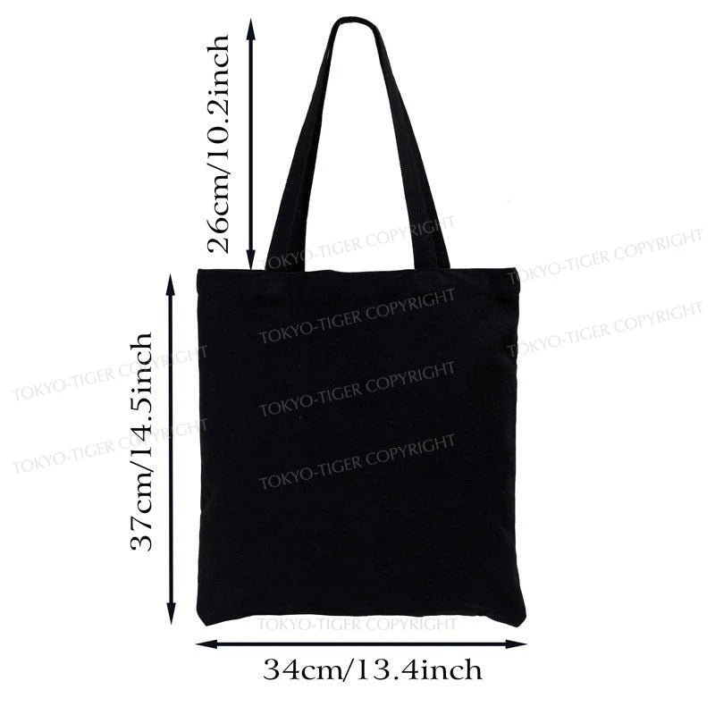 Tokyo-Tiger Octopus Japanese Calligraphy Tote Bag